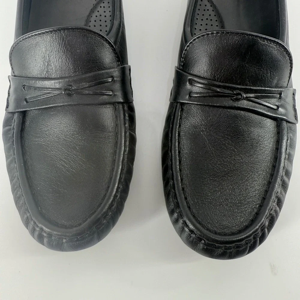 SAS Women's 8.5 N Shoes‎ Easier Dress Tripad Comfort Black Leather Loafer Flats